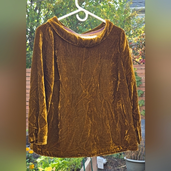 White Stuff Gold Velvety Pullover Top,UK Size 12, US Size 8. Good Condition - Picture 1 of 12